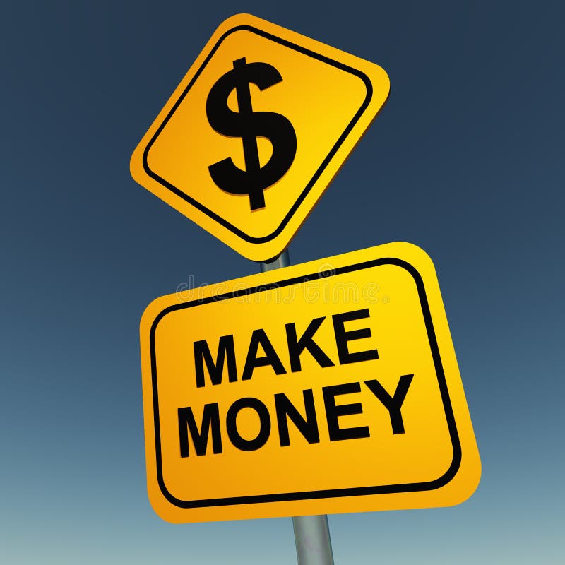 Tjäna pengar royaltyfri illustrationer