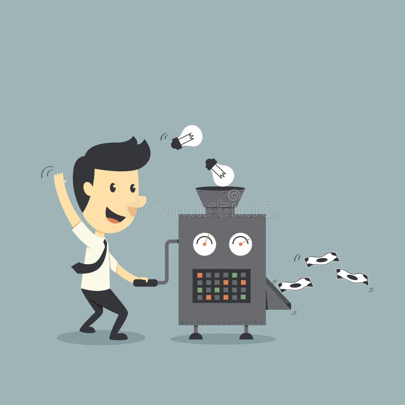 Tjäna pengar på idéer stock illustrationer