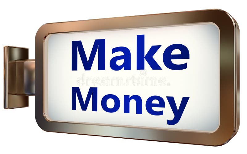 Gör pengar på affischtavlabakgrund vektor illustrationer