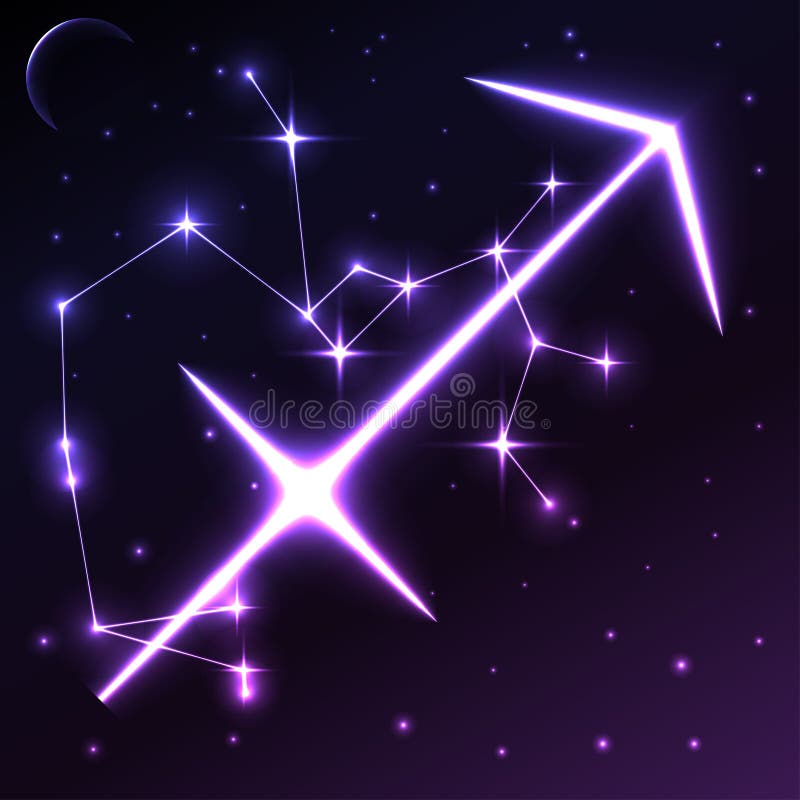 Göra mellanslag symbolet av Skytten av zodiak- och horoskopbegreppet, vektorkonst och illustrationen stock illustrationer Göra mellanslag symbolet av Skytten av zodiak- och horoskopbegreppet, vektorkonst och illustrationen stock illustrationer