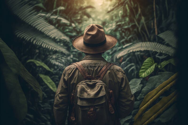 Găsirea păcii în singurătate : explorarea pădurii cu ajutorul generativ exclusiv vector illustration
