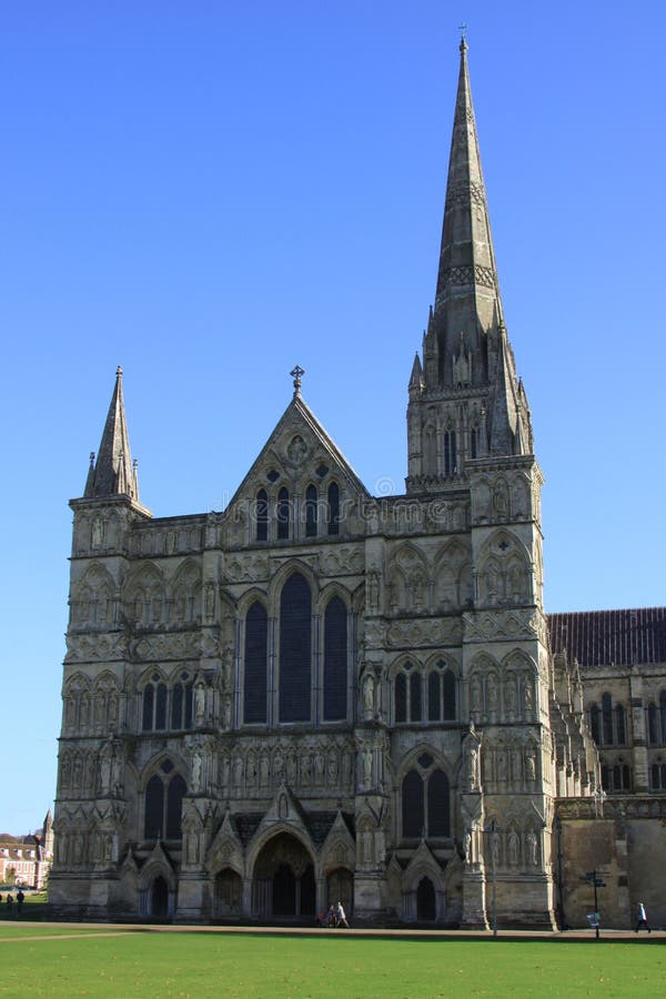 Główne wejście Salisbury katedra fotografia stock Główne wejście Salisbury katedra fotografia stock