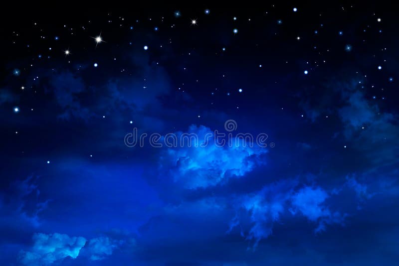 Głęboka przestrzeń Nocne niebo, abstrakcyjne niebieskie tło
