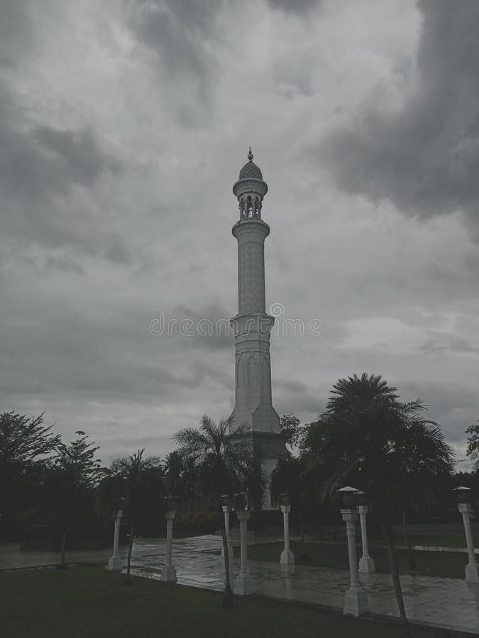 The H Bajumi Wahab Mosque in Indralaya, Palembang, Indonesia Stock