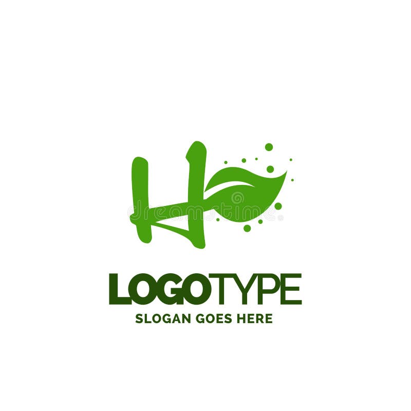 H Logo With Leaf Element Nature Leaf Logo Designs Simple Leaf Stock Vector Illustration Of Concept White