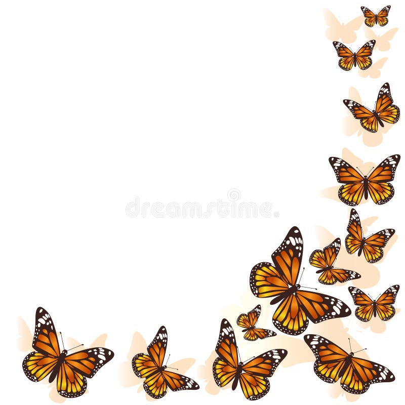 H?rligt fj?rilsflyg i en cirkelbakgrund vektor stock illustrationer H?rligt fj?rilsflyg i en cirkelbakgrund vektor stock illustrationer