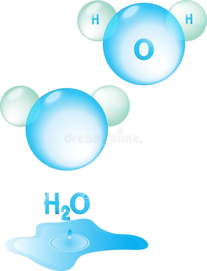 Agua moléculas a rechazar de Agua aislado sobre fondo blanco.