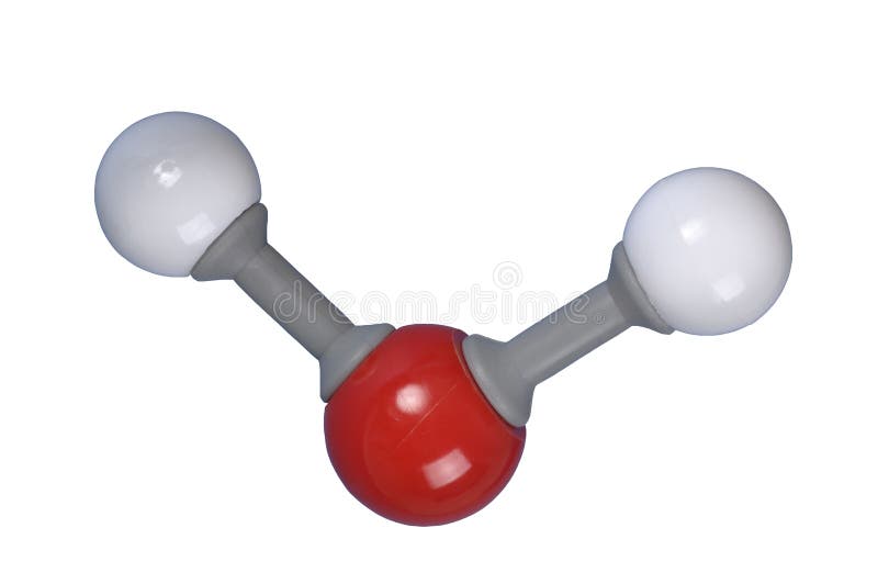 H2O water molecule with correct angles and traditional colors. Red=oxygen, white=hydrogen, gray=chemical bond. 12MP camera. H2O water molecule with correct angles and traditional colors. Red=oxygen, white=hydrogen, gray=chemical bond. 12MP camera.