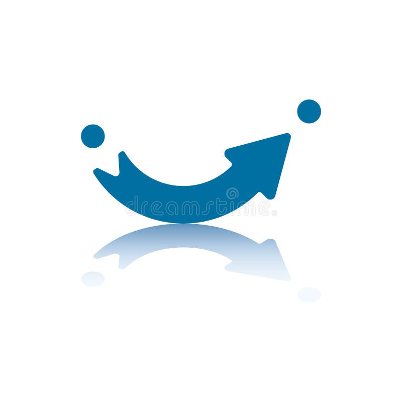 Ha curvato la freccia di B - di A royalty illustrazione gratis Ha curvato la freccia di B - di A royalty illustrazione gratis