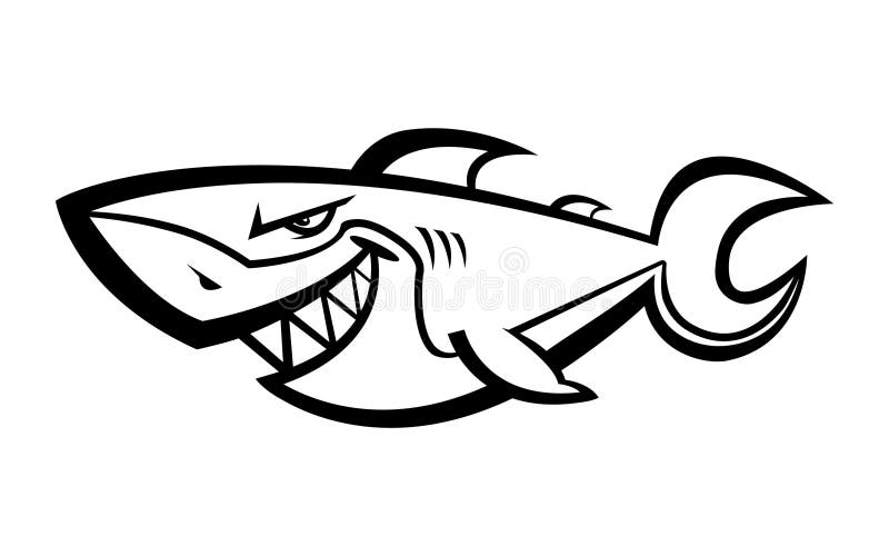 Shark Fin Swimming vector icon. Shark Fin Swimming vector icon