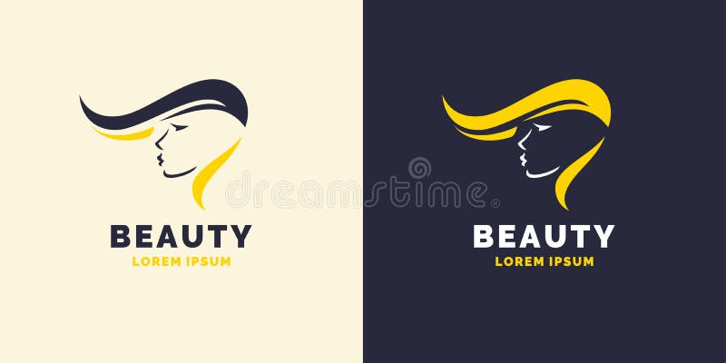 Haarreparatur und helles Logo für den Friseursalon Schattenbild eines Mädchens für einen Schönheitssalon stock abbildung Haarreparatur und helles Logo für den Friseursalon Schattenbild eines Mädchens für einen Schönheitssalon stock abbildung