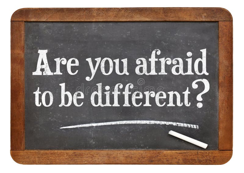 Haben Sie Angst, unterschiedlich zu sein? stockbilder