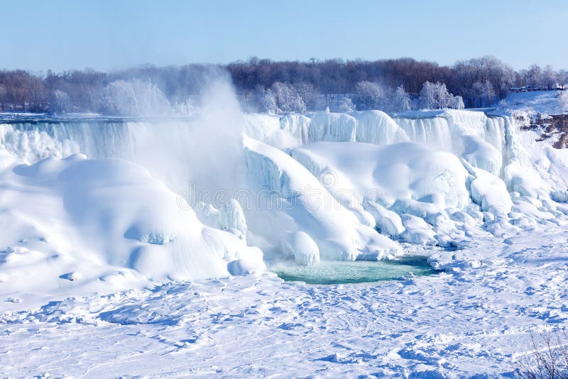 Habillage de glace des chutes du Niagara, hiver de 2015 photos libres de droits Habillage de glace des chutes du Niagara, hiver de 2015 photos libres de droits