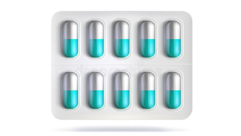 Habillage transparent avec des pilules pour la maladie Calibre réaliste de l'emballage pour les drogues médicales pour des compri illustration libre de droits Habillage transparent avec des pilules pour la maladie Calibre réaliste de l'emballage pour les drogues médicales pour des compri illustration libre de droits