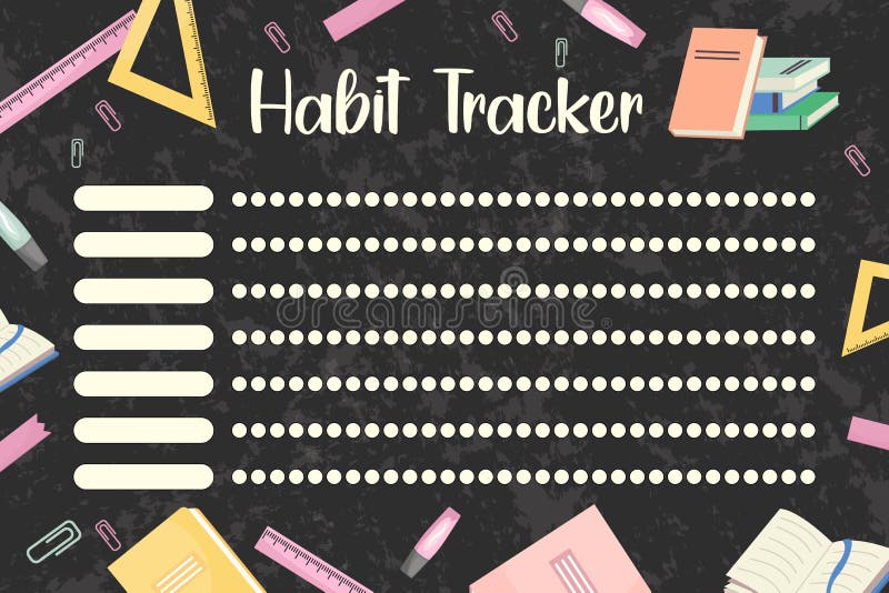 Habit Tracker Planner. daily Weekly Monthly Planner. School Design