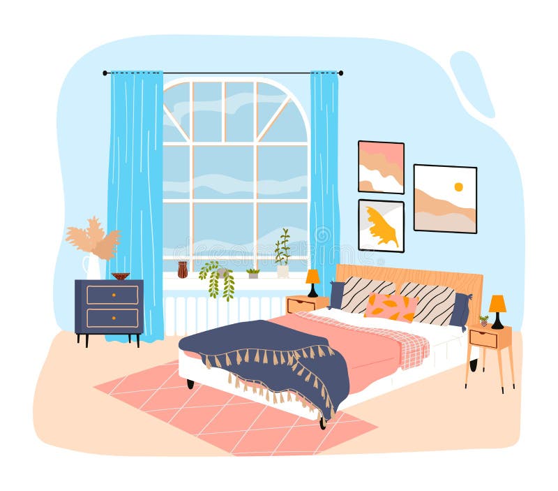 Habitación Interior Dormitorio Casa Con Cama De Matrimonio Y Diseño De Almohadas Dibujos Animados Ilustración Vectorial Aislado Ilustración del Vector - Ilustración de planta, dormitorio: 195756247 Habitación Interior Dormitorio Casa Con Cama De Matrimonio Y Diseño De Almohadas Dibujos Animados Ilustración Vectorial Aislado Ilustración del Vector - Ilustración de planta, dormitorio: 195756247