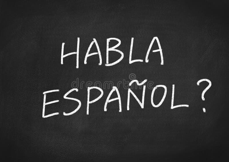 Question Hablas Espanol Do You Speak Spanish Stock Photo