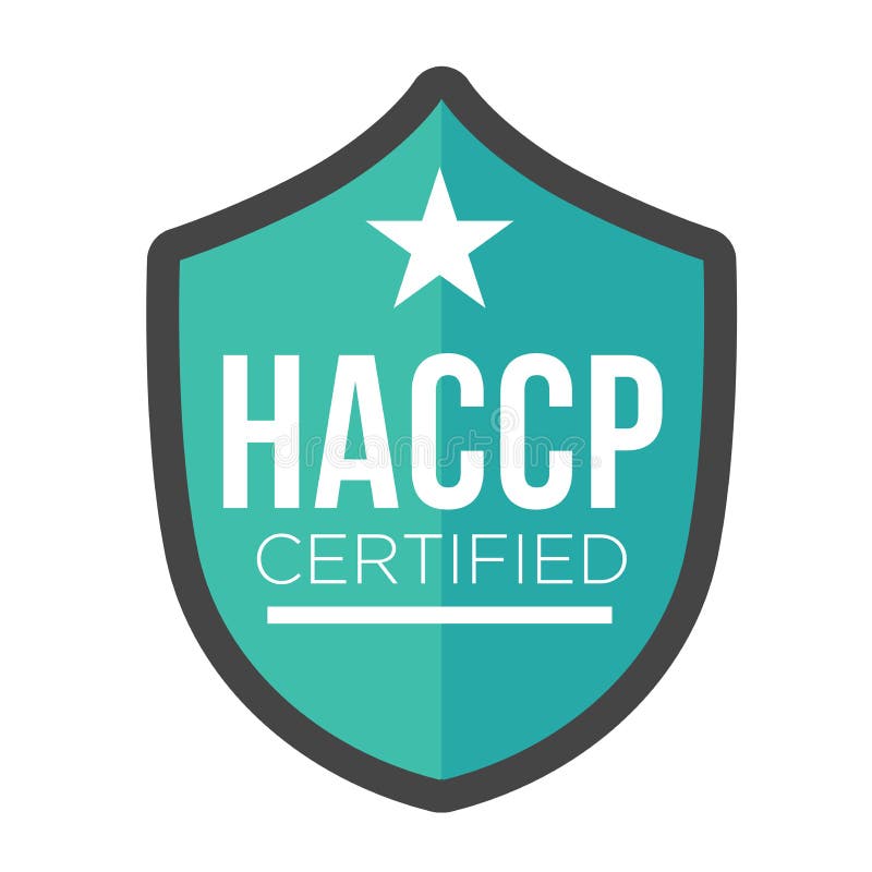 HACCP - Icono crítico de los puntos de control del análisis de peligro con el premio o la marca de cotejo ilustración del vector HACCP - Icono crítico de los puntos de control del análisis de peligro con el premio o la marca de cotejo ilustración del vector