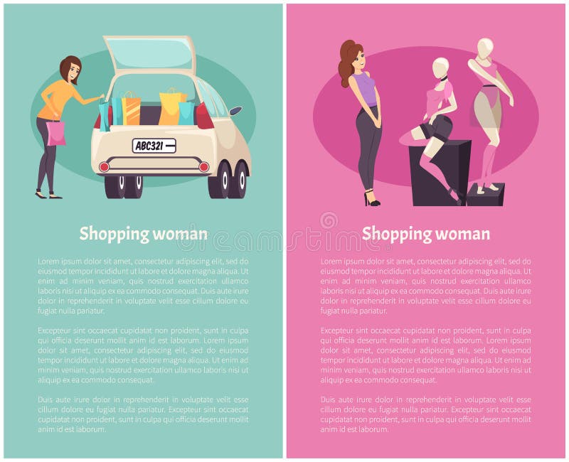 Hacer compras a mujeres, viste el boutique en vector de la alameda libre illustration Hacer compras a mujeres, viste el boutique en vector de la alameda libre illustration