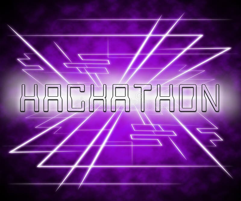 Hackathon Technology Threat Online Coding 3d Illustration stock illustration