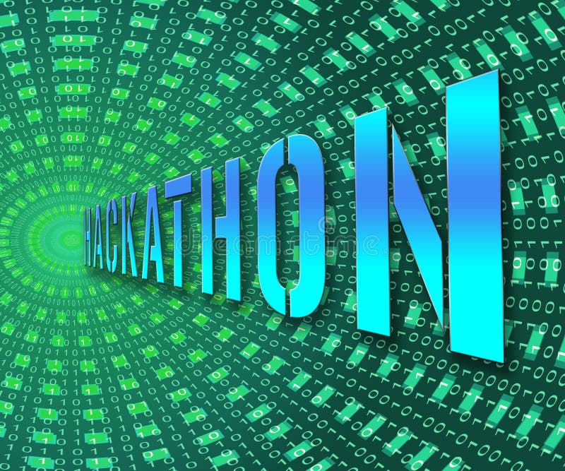 Hackathon Technology Threat Online Coding 3d Illustration stock illustration
