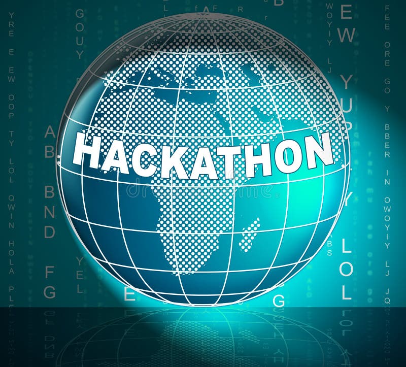 Hackathon Technology Threat Online Coding 3d Illustration vector illustration
