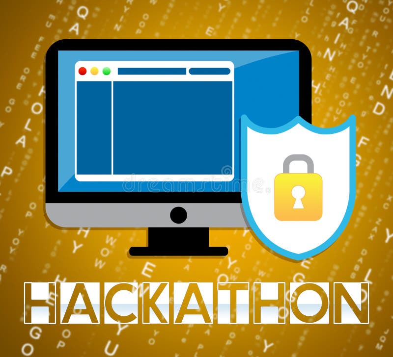 Hackathon Technology Threat Online Coding 2d Illustration vector illustration