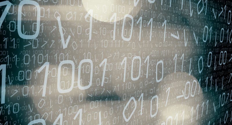 Hacker attack computer binary code royalty free illustration