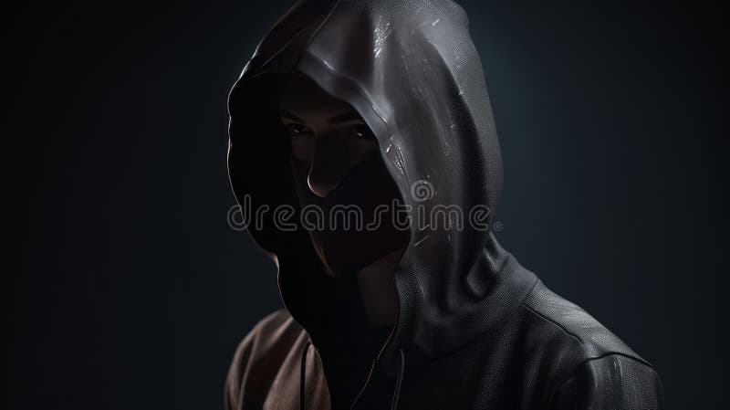 Hacker cu cârlig fără față. ai generativ royalty free illustration