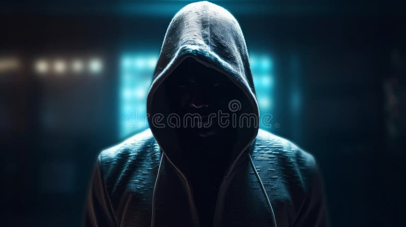 Hacker cu cârlig fără față. ai generativ vector illustration