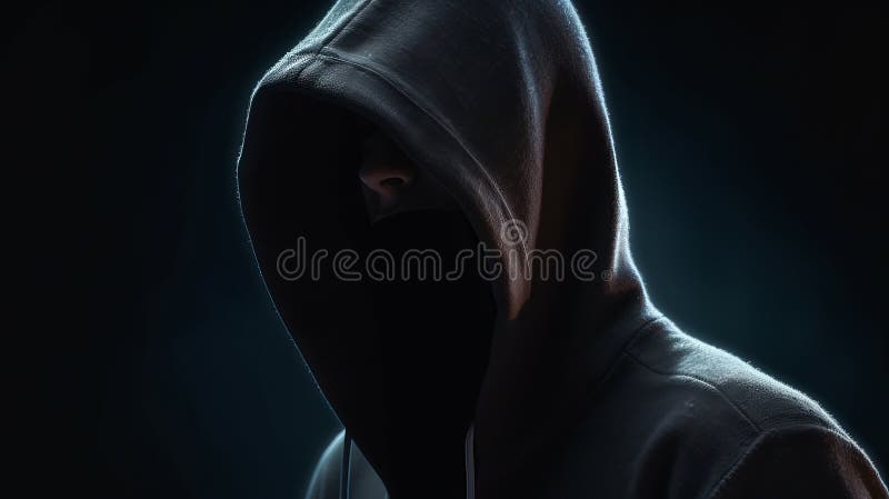 Hacker cu cârlig fără față. ai generativ stock illustration