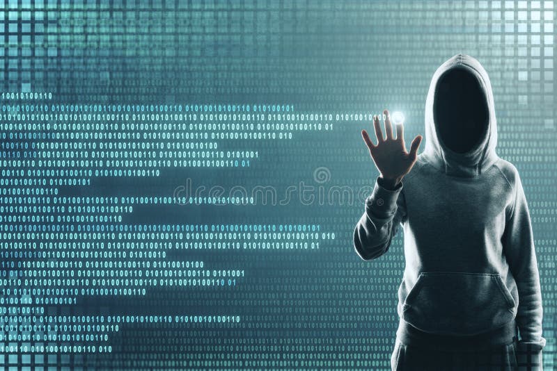 Hacking and computing concept stock image