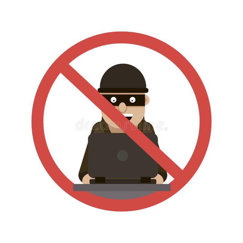 Hacker hacking logo royalty free illustration