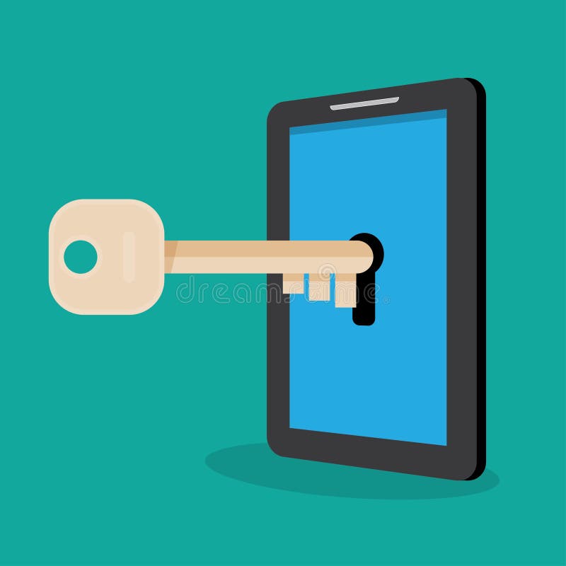 Hacker hacking smartphone. royalty free illustration