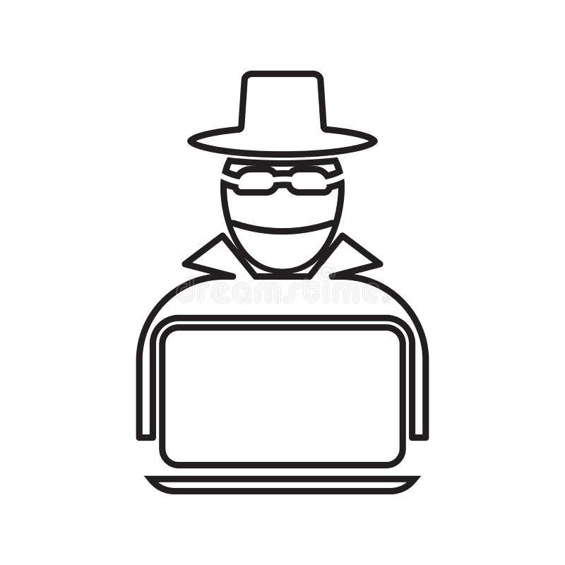 Hacker Icon Element Of Cyber Security For Mobile Concept And Web Apps Icon Thin Line Icon For Website Design And Development Stock Illustration Illustration Of Secret Laptop 134077245