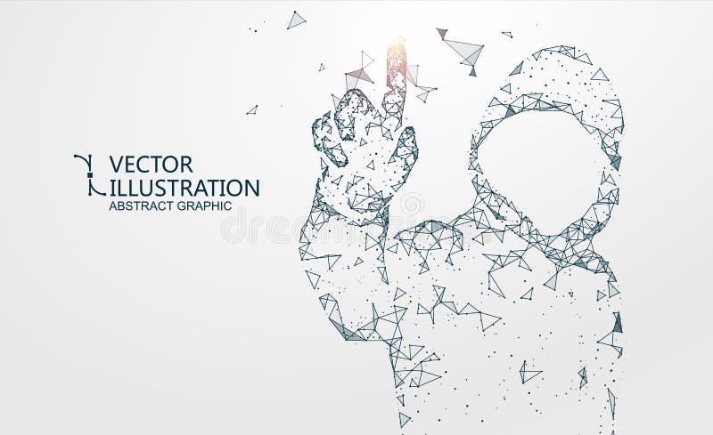 The hacker image of network composition, illustration. royalty free illustration
