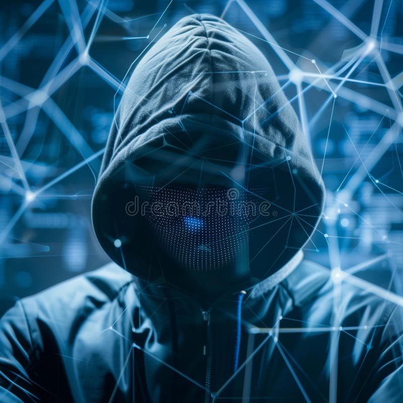 Hacker-Programmierer knackt digitale Sicherheit lizenzfreie stockfotos