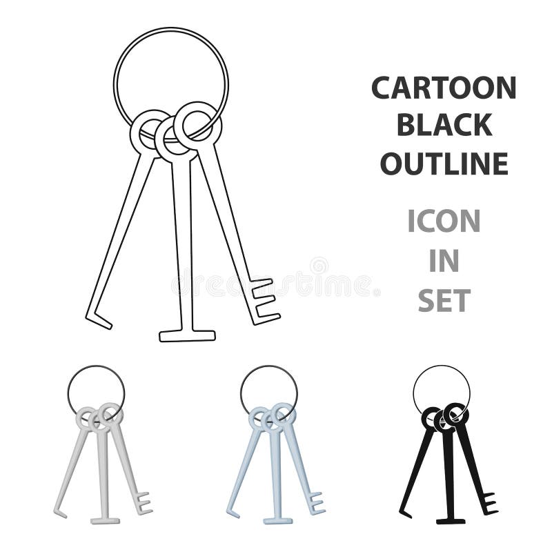 Hacker`s lockpicks icon in cartoon style isolated on white background. Hackers and hacking symbol stock vector vector illustration