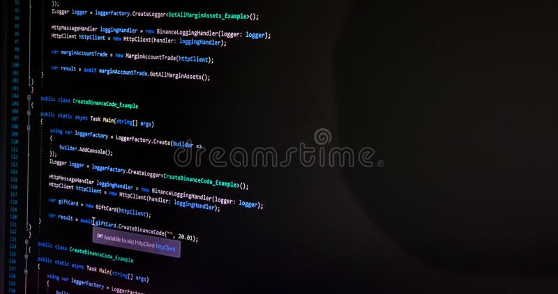 Codul programului de derulare a hackerilor pe computer notebook stock footage