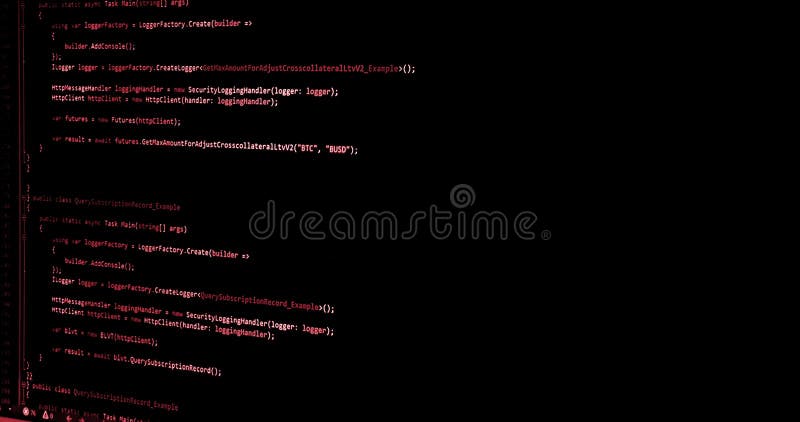 Codul programului de derulare a hackerilor pe computer notebook stock footage