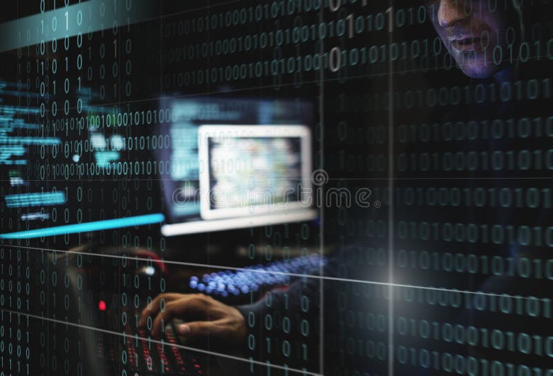 Hackera system danych sieka cyber zdjęcia stock