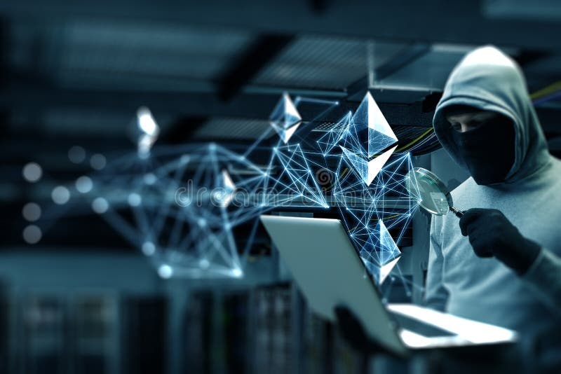 Hackerjagd für Schlüsselwährung lizenzfreies stockbild