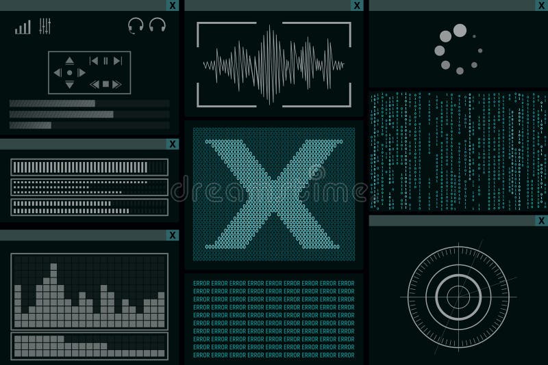 Hackers computer program. vector illustration