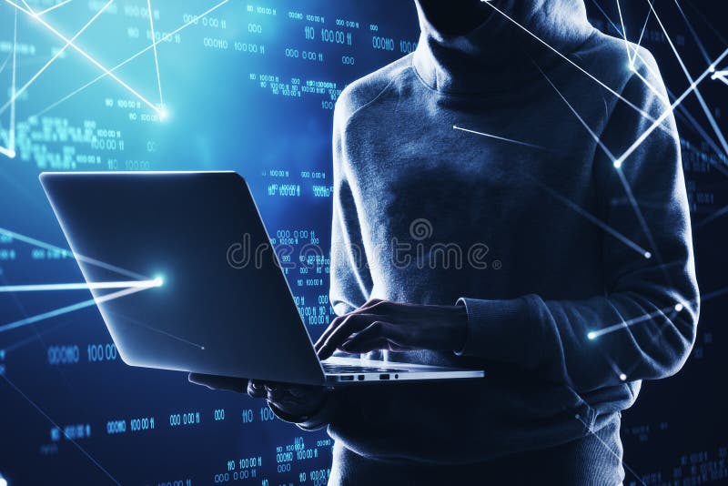 Hacking and computing concept stock illustration
