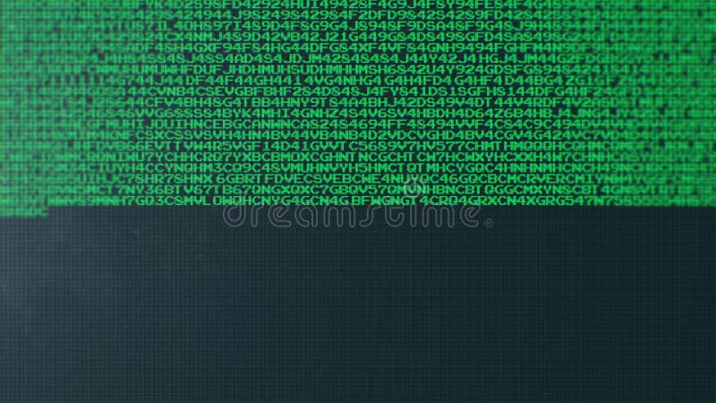 Hacking and Cracking a Password on an Old Computer Monitor royalty free illustration
