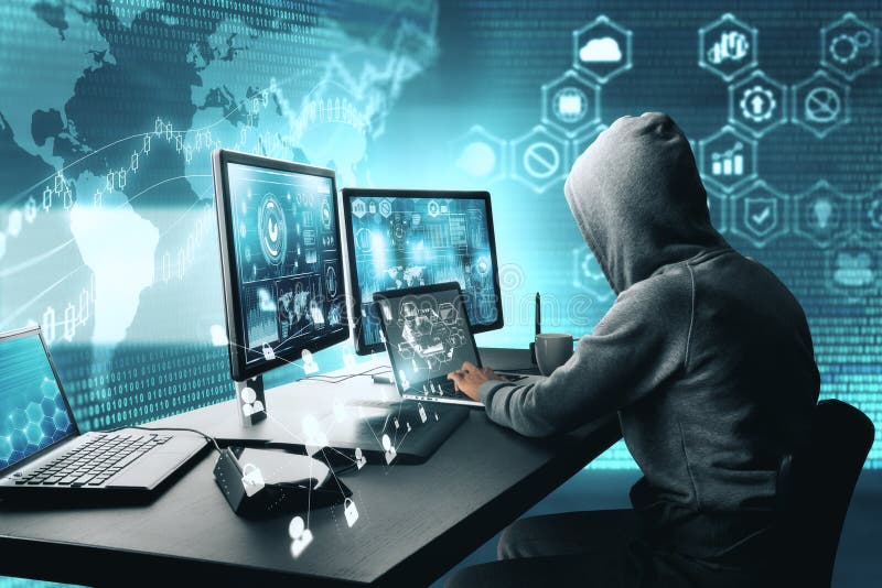 Hacking and phishing concept royalty free stock photos
