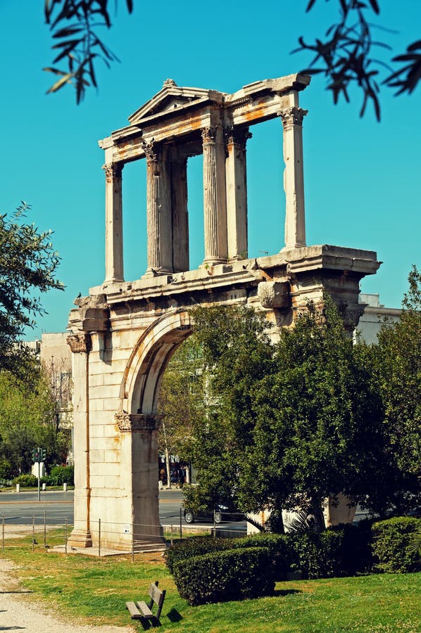 Hadrian`s Arch in Athens
