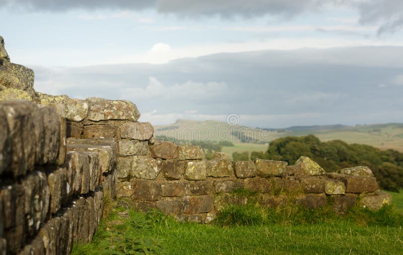 Hadrian`s Wall at Walltown Crags