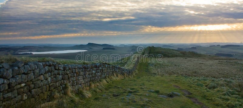 Hadrians Wall panorama stock photos Hadrians Wall panorama stock photos