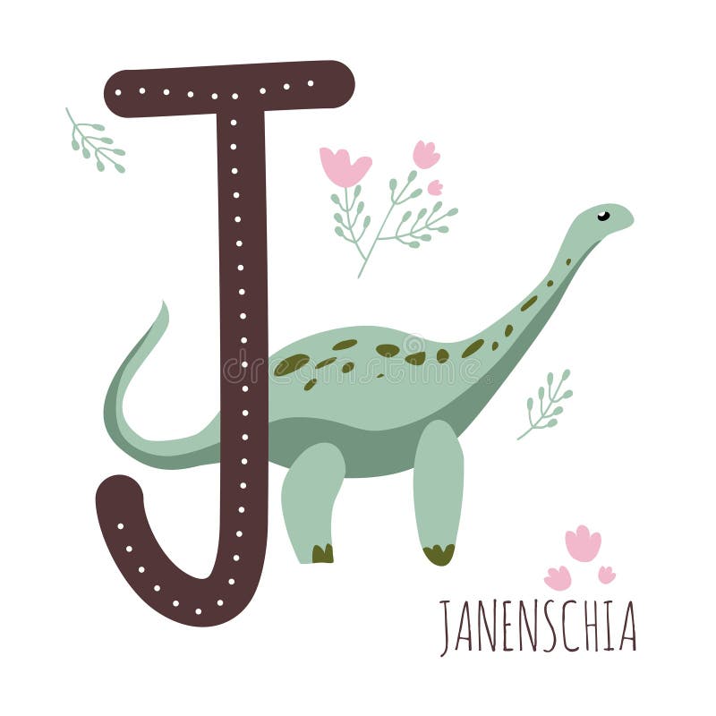 Hadrosaurus. Letter H with reptile name. Hand drawn cute herbivores dinosaur. Educational prehistoric illustration. Dino alphabet. royalty free illustration